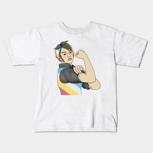 Disability pride flag girl Kids T-Shirt